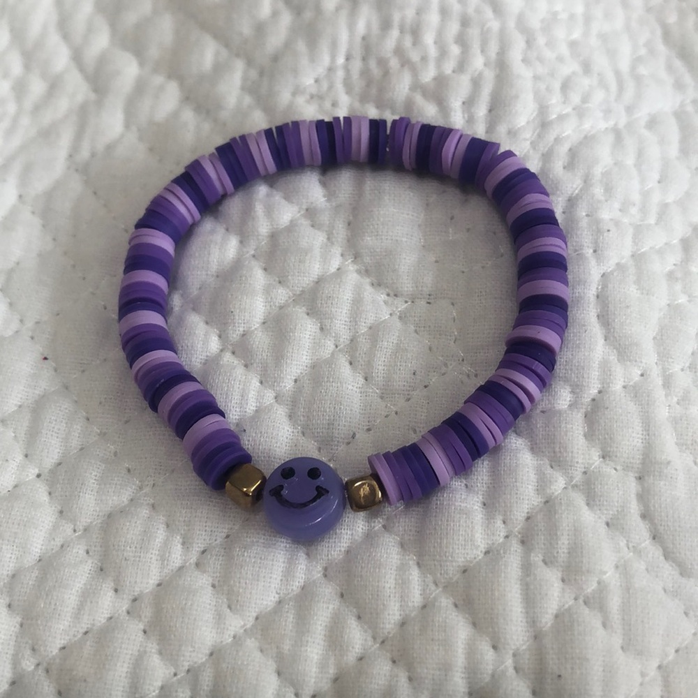 Purple clay bead bracelet!!!